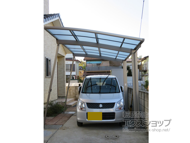 千葉県野田市ののカーポート ネスカR (ラウンドスタイル) 積雪〜20cm対応 施工例