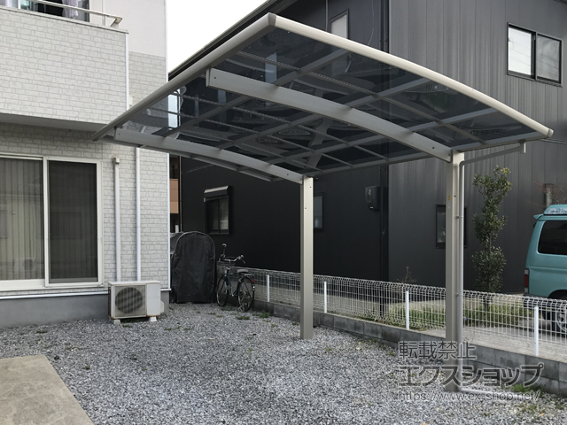 滋賀県愛知郡愛荘町ののカーポート プレシオスポート 積雪〜20cm対応 施工例