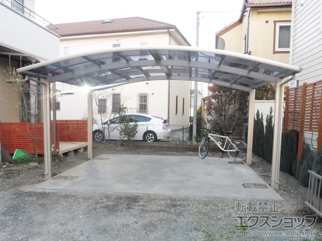 山梨県甲斐市ののカーポート レイナツインポートグラン 積雪〜20cm対応 施工例