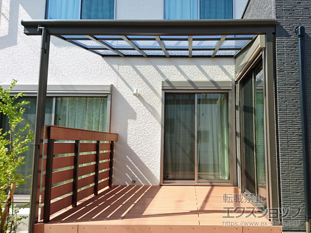 福岡県福岡市ののテラス屋根 スピーネ F型 テラスタイプ 単体 積雪〜20cm対応 施工例