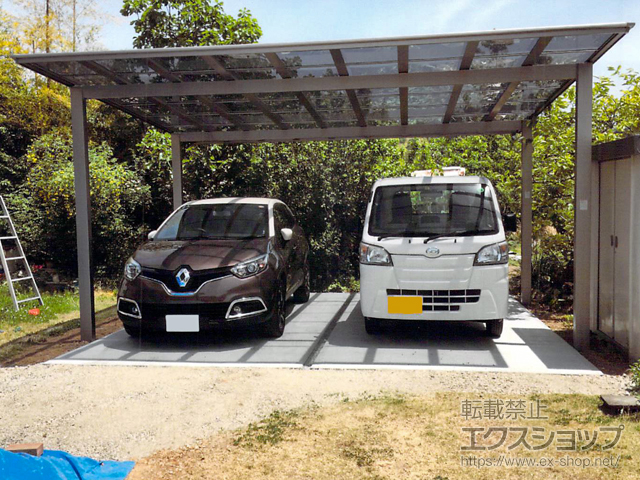 静岡県三島市ののカーポート ソリッドポート ワイド 積雪〜20cm対応 施工例