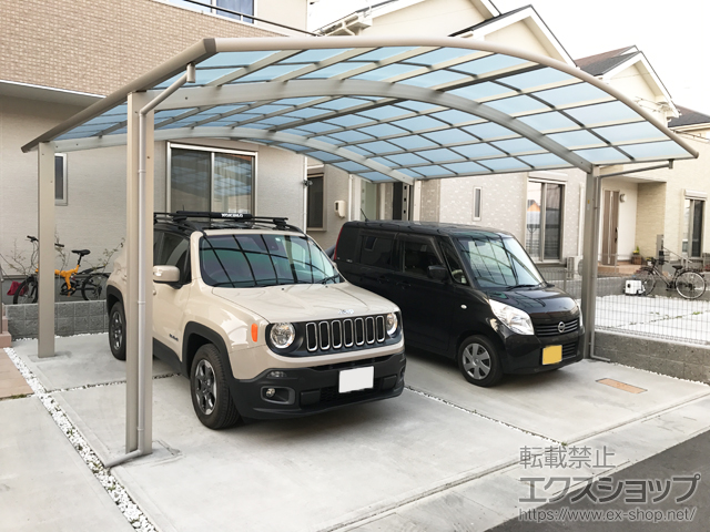 岡山県岡山市ののカーポート レイナツインポートグラン　積雪〜20cm対応 施工例