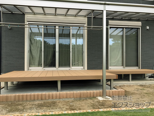 千葉県匝瑳市ののウッドデッキ リウッドデッキ 200 施工例