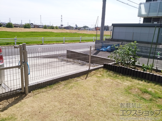 埼玉県さいたま市ののフェンス・柵 イーネットフェンス2F型 自由柱 施工例