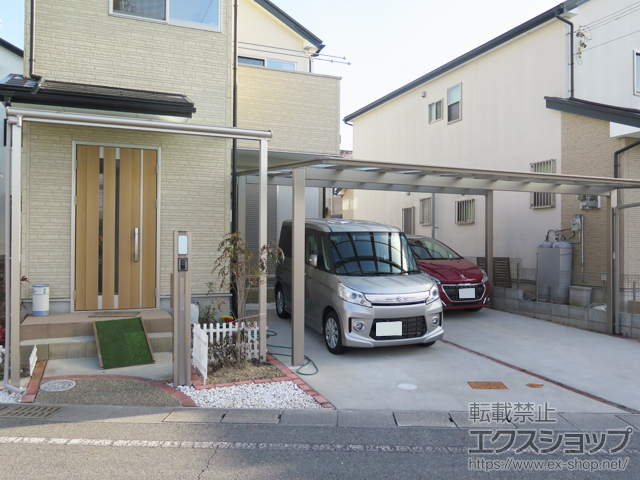 兵庫県小野市ののカーポート ソリッドポート ワイド 積雪〜20cm対応 施工例