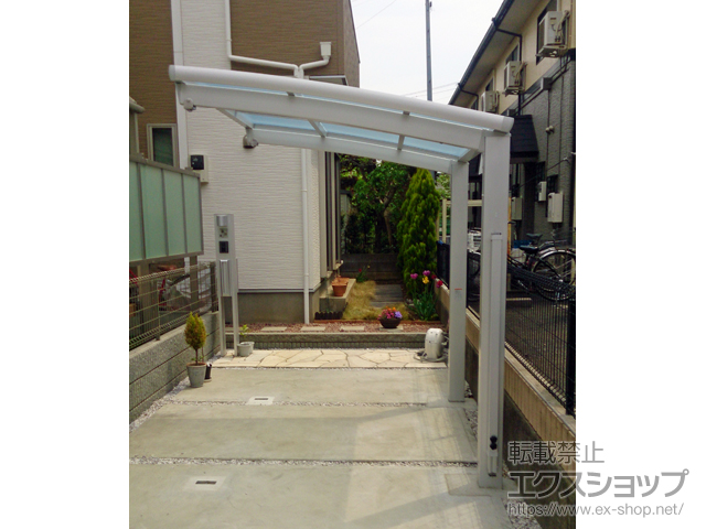 東京都清瀬市ののサイクルポート・駐輪場 ネスカRミニ (ラウンドスタイル) 積雪〜20cm対応 施工例