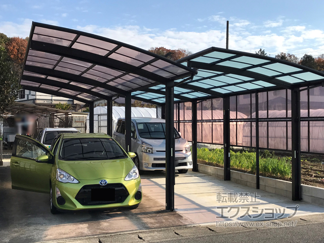 愛知県豊田市ののカーポート レイナポートグラン 縦連棟　積雪〜20cm対応 施工例