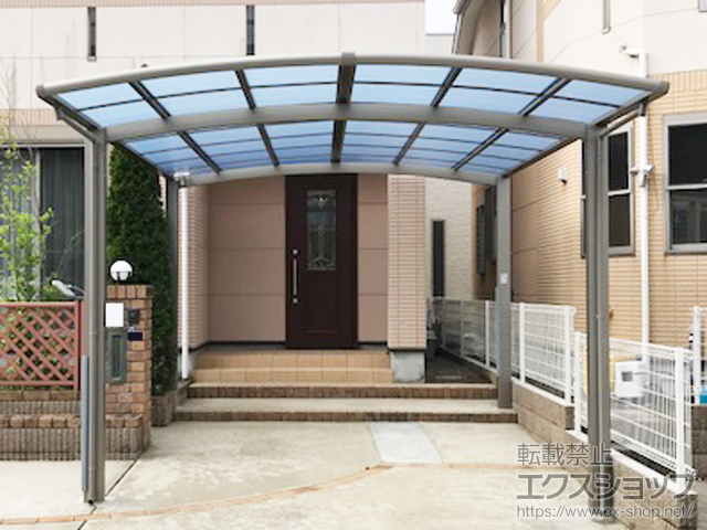 千葉県四街道市ののカーポート ネスカR (ラウンドスタイル) ワイド 積雪〜20cm対応 施工例