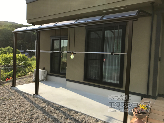 岐阜県恵那市ののテラス屋根 ヴェクターテラス R型 テラスタイプ 連棟 積雪〜20cm対応 施工例