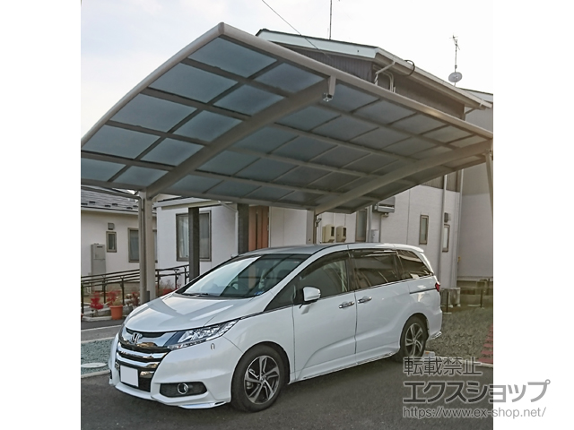 宮城県東松島市ののカーポート フーゴR (ラウンドスタイル) 積雪〜20cm対応 施工例