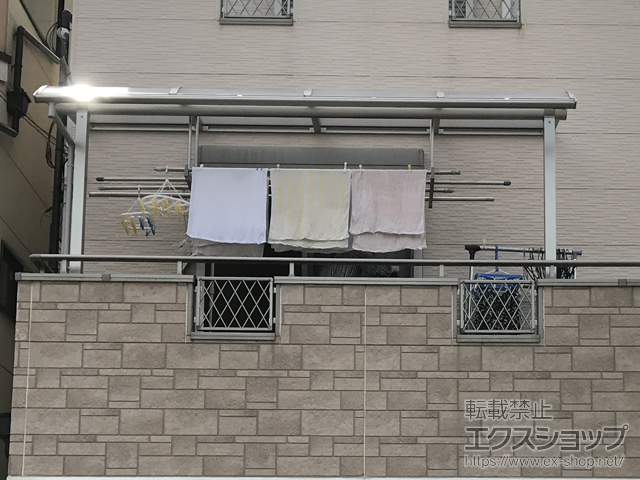 大阪府大東市ののバルコニー・ベランダ屋根 ヴェクターテラス R型 屋根タイプ 単体 積雪〜20cm対応 施工例