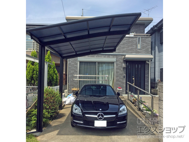 埼玉県東松山市ののカーポート ネスカR (ラウンドスタイル) 積雪〜20cm対応 施工例