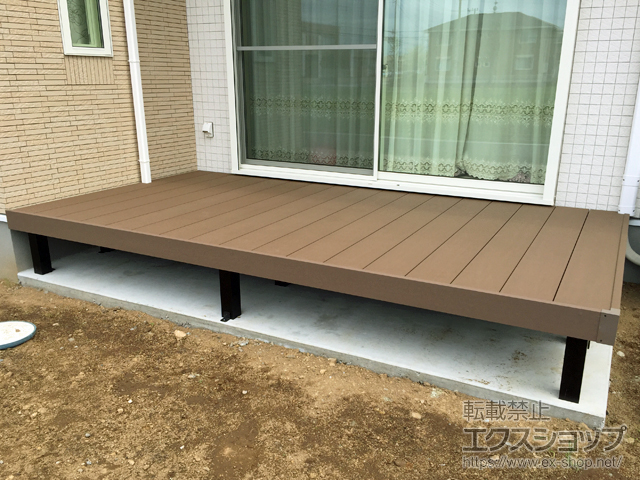 茨城県稲敷郡阿見町ののウッドデッキ マージウッドデッキ 施工例