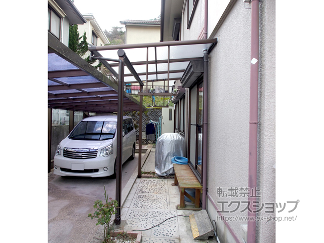 京都府亀岡市ののテラス屋根 プレシオステラス F型 テラスタイプ 単体 積雪〜20cm対応 施工例