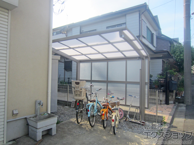 埼玉県ふじみ野市ののサイクルポート・駐輪場 ネスカRミニ (ラウンドスタイル) 積雪〜20cm対応 施工例