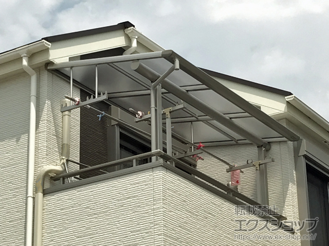 大阪府堺市ののバルコニー・ベランダ屋根 プレシオステラス F型 屋根タイプ 単体 積雪〜20cm対応 施工例
