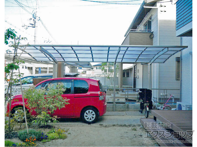 滋賀県守山市ののカーポート レイナポートグラン 延長　積雪〜20cm対応 施工例