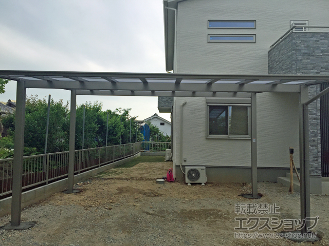 滋賀県近江八幡市ののカーポート ソリッドポート ワイド 積雪〜20cm対応 施工例