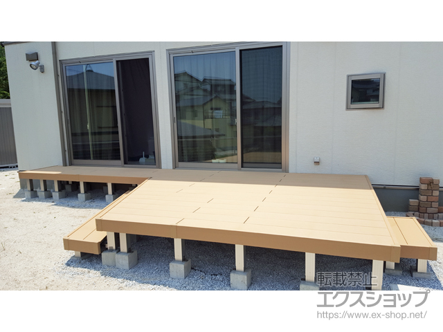 福岡県北九州市ののウッドデッキ リウッドデッキ 200 施工例