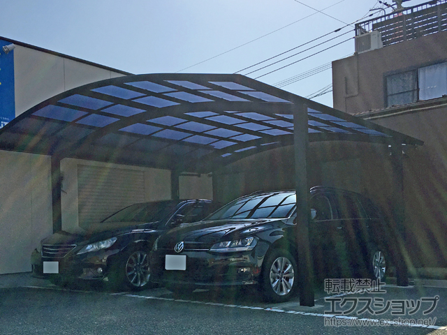 福岡県福津市ののカーポート プレシオスポート ワイド 積雪〜20cm対応 施工例