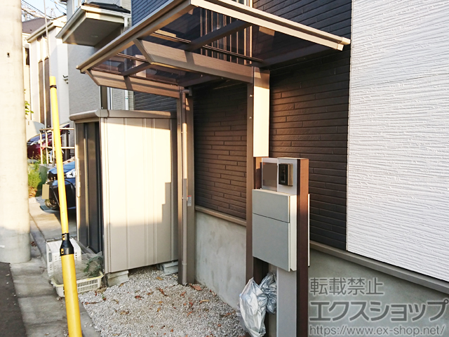 東京都府中市ののテラス屋根 フーゴF 独立テラスタイプ 単体 積雪〜20cm対応 施工例