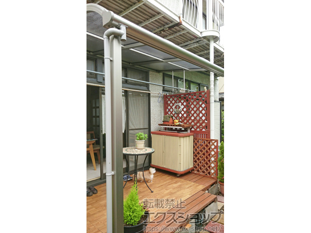 埼玉県比企郡小川町ののテラス屋根 プレシオステラス R型 テラスタイプ 単体 積雪〜20cm対応 施工例