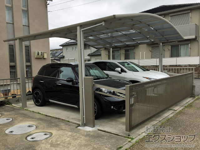 三重県伊賀市ののカーゲート ワイドオーバードアS2型 電動式 施工例