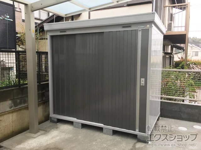 大阪府高槻市のイナバ物置・収納・屋外倉庫施工例(FORTA 一般型 3050×1530×2085 FS-3015S-EB:135496612-1)