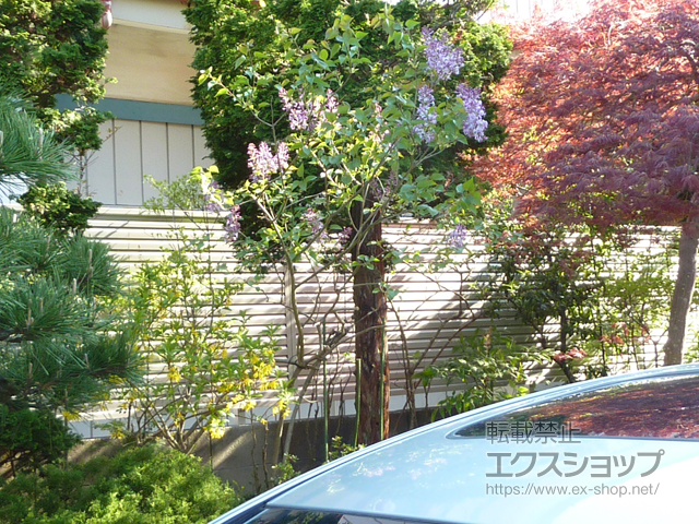 宮城県多賀城市ののフェンス・柵 ミエーネフェンス 目隠しルーバータイプ 自由柱施工 施工例