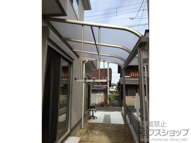 奈良県生駒郡斑鳩町ののテラス屋根 プレシオステラス R型 テラスタイプ 単体 積雪〜20cm対応 施工例