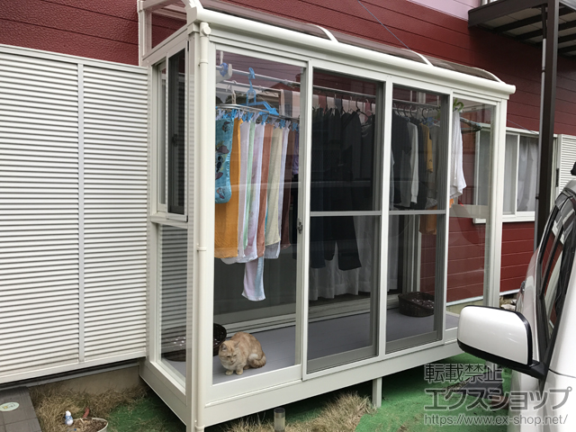 神奈川県厚木市ののテラス囲い・サンルーム サニージュ R型 床納まり ランマ無 積雪〜20cm対応 施工例