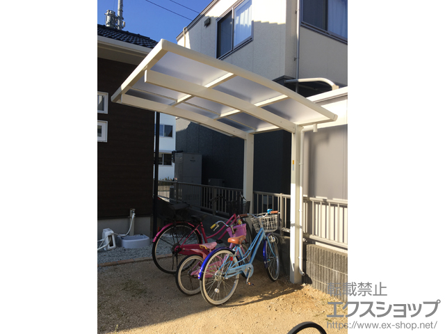 岡山県岡山市ののサイクルポート・駐輪場 レイナポートグランミニ 積雪〜20cm対応 施工例