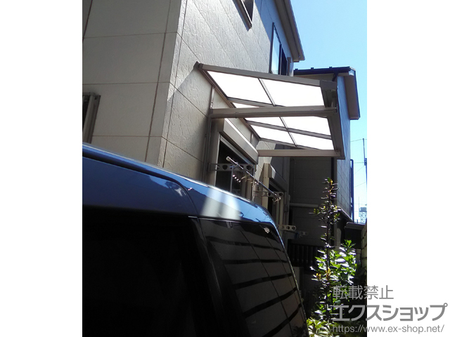 埼玉県朝霞市ののバルコニー・ベランダ屋根 スピーネ F型 ルーフタイプ 単体 積雪〜20cm対応 施工例