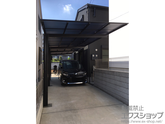 千葉県船橋市ののカーポート ネスカＦ (フラットスタイル) 縦連棟 積雪〜20cm対応 施工例