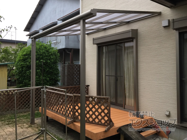 奈良県磯城郡田原本町ののテラス屋根 スピーネ F型 テラスタイプ 単体 積雪〜20cm対応 施工例