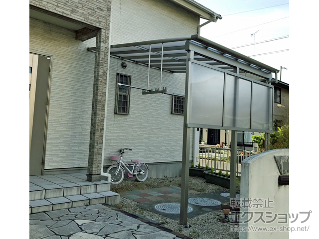 三重県松阪市ののテラス屋根 ヴェクターテラス F型 テラスタイプ 単体 積雪〜20cm対応 施工例