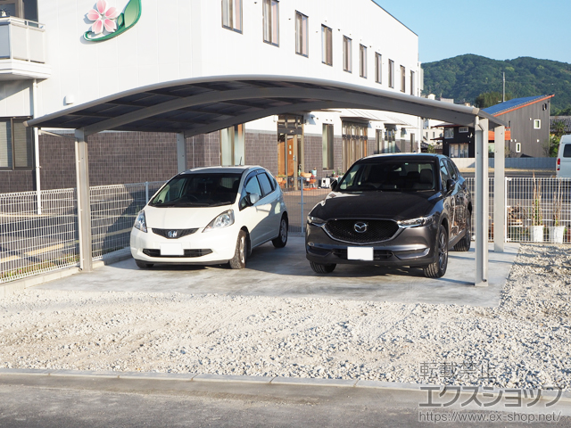岡山県赤磐市ののカーポート レイナツインポートグラン　積雪〜20cm対応 施工例