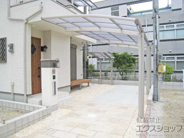 大阪府吹田市ののカーポート レイナポートグラン 延長 積雪〜20cm対応 施工例