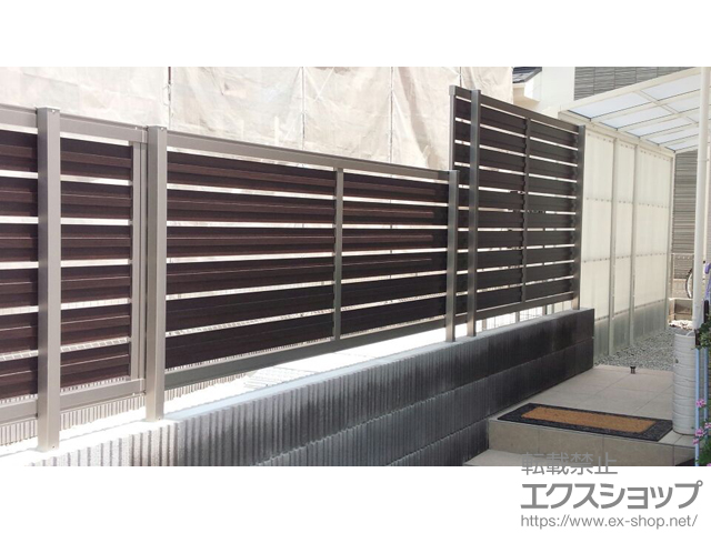 東京都三鷹市ののフェンス・柵 セレビューフェンス RP3型 太横パネル 自在柱式 施工例