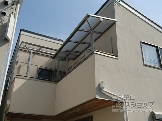 東京都日野市ののバルコニー・ベランダ屋根 ヴェクターテラス F型 屋根タイプ 単体 積雪〜20cm対応 施工例