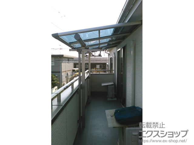 静岡県富士市ののバルコニー・ベランダ屋根 プレシオステラス F型 屋根タイプ 単体 積雪〜20cm対応 施工例