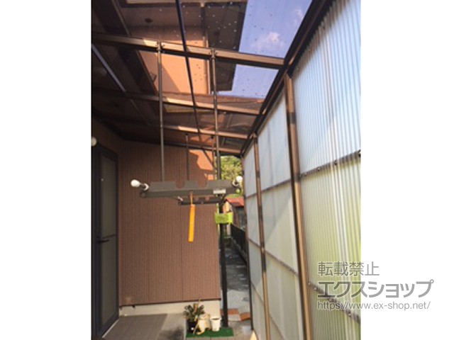 三重県津市ののストックヤード スピーネストックヤードF型 波板タイプ スクリーン仕様 積雪〜20cm対応 施工例