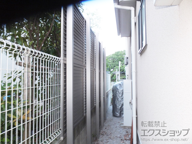 東京都町田市ののフェンス・柵 プレスタフェンス5型 多段柱 施工例