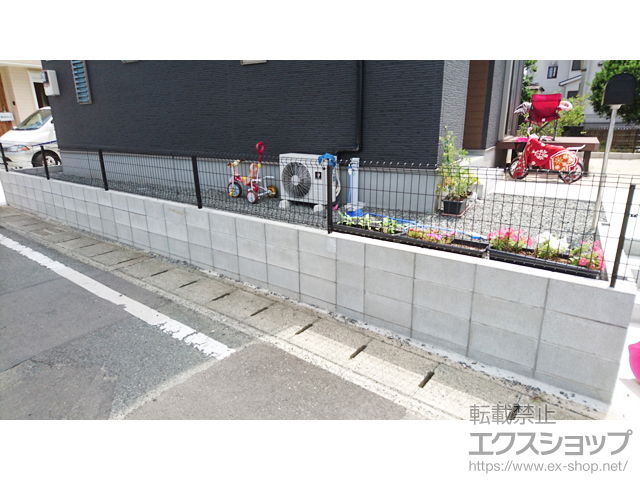 熊本県熊本市ののフェンス・柵 イーネットフェンス2F型 自由柱 施工例