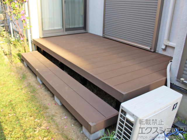 奈良県生駒市ののウッドデッキ リウッドデッキ 200 施工例