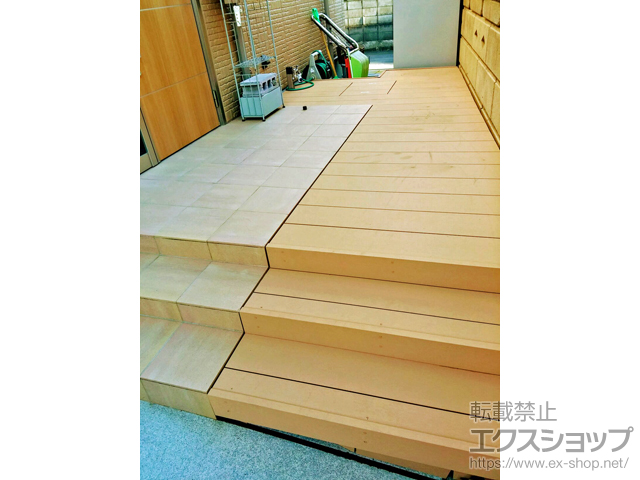 宮城県石巻市ののウッドデッキ リウッドデッキ 200 施工例