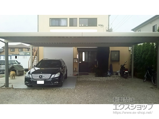 千葉県市原市のLIXIL リクシル（トステム）のカーポート テリオスポートIII 900 3台用 角柱4本仕様 積雪〜30cm対応 施工例