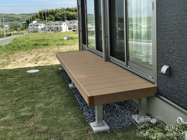 京都府木津川市ののウッドデッキ マージウッドデッキ 施工例