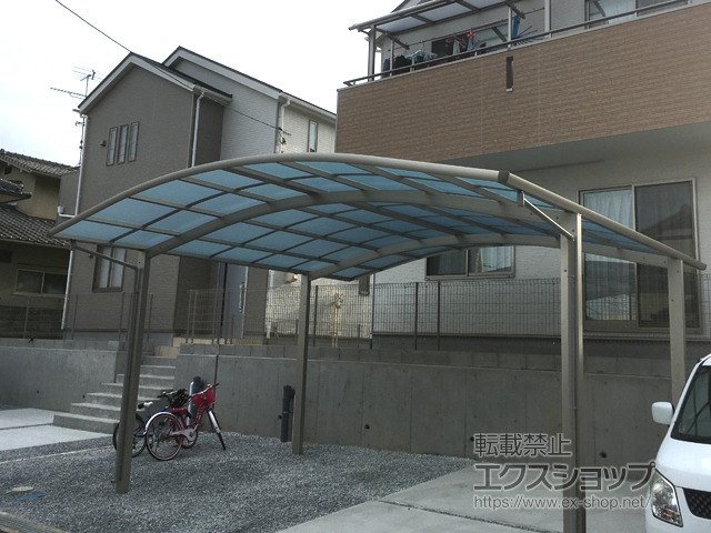 岡山県赤磐市ののカーポート レイナツインポートグラン　積雪〜20cm対応 施工例