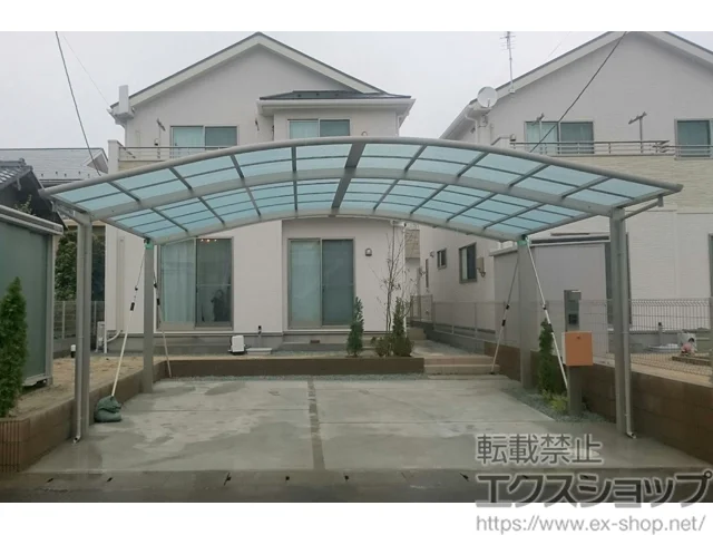宮城県柴田郡大河原町のYKKAPのカーポート レイナツインポートグラン　積雪～20cm対応 施工例